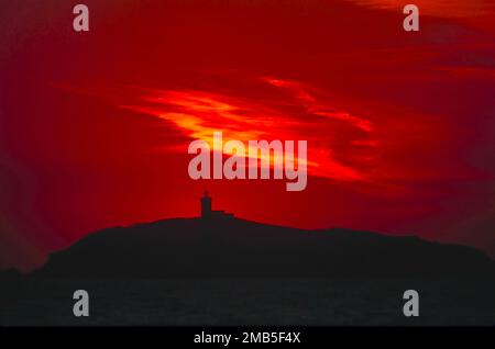 Faro nel sud della Francia, Foto Stock