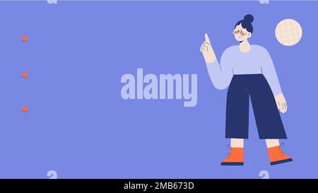 progettazione di illustrazioni e disegni di diapositive del piano della lezione in cui è possibile aggiungere immagini o informazioni di testo Foto Stock