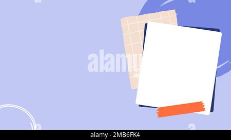 progettazione di illustrazioni e disegni di diapositive del piano della lezione in cui è possibile aggiungere immagini o informazioni di testo Foto Stock