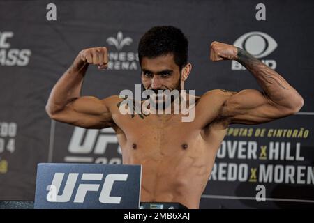 Rio de Janeiro, Brasile. 20th Jan, 2023. RJ - Rio de Janeiro - 01/20/2023 - UFC 283 PESATA UFFICIALE - Luan Lacerda durante il pesata per UFC 283, segnando il ritorno dell'UFC in Brasile dopo quasi tre anni, presso l'Hotel Windsor Marapendi, a barra da Tijuca, Rio de Janeiro, questo Venerdì (20). Foto: Thiago Ribeiro/AGIF/Sipa USA Credit: Sipa USA/Alamy Live News Foto Stock