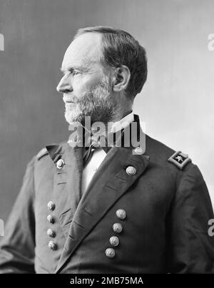 Generale William Tecumseh Sherman che era un generale principale nell'esercito degli Stati Uniti (aka l'esercito dell'Unione) durante la guerra civile americana Foto Stock