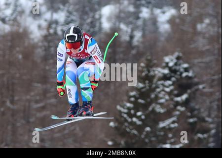 Tenda, Italia. 20th Jan, 2023. Sport Sci Cortina d'Ampezzo, discesa delle donne, Ilka Stuhec, Slovenia, 20 gennaio 2023. PH Felice Calabro' Editorial solo uso Credit: Independent Photo Agency/Alamy Live News Foto Stock