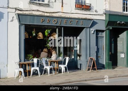 Intorno a Frome un'affascinante città del somerset. Progetti Cafe Foto Stock