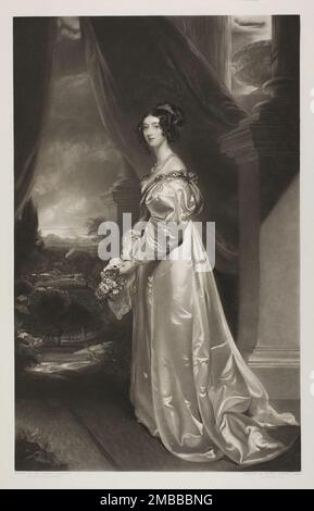 La duchessa di Richmond, 1842. Caroline, 5th Duchessa di Richmond. Foto Stock