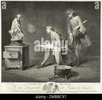 La lezione di disegno, 1749. Foto Stock