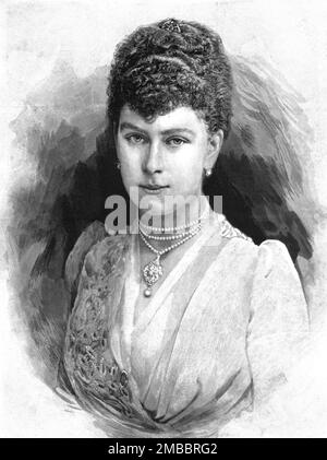 ''The Royal Betrothal - SH Principessa Victoria Maria di Teck', 1891. Da "The Graphic. Un quotidiano settimanale illustrato", Volume 44. Da luglio a dicembre 1891. Foto Stock