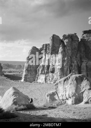 Acoma, vista sulla zona del New Mexico, tra 1899 e 1928. Foto Stock