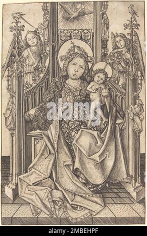 Madonna col Bambino in trono, 1466. Foto Stock