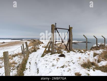 Kincraig Point Battery, Fife, Scozia Foto Stock