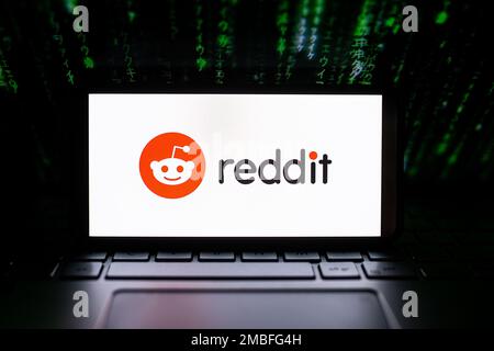 Polonia. 20th Jan, 2023. In questa immagine viene visualizzato un logo Reddit sullo smartphone. (Foto di Mateusz Slodkowski/SOPA Images/Sipa USA) Credit: Sipa USA/Alamy Live News Foto Stock