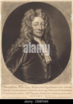 Sir Christopher Wren, 1713. Foto Stock