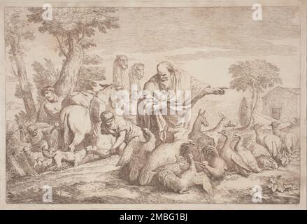 Noè che conduce gli animali all'Arca, 1758/1759. Foto Stock