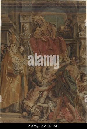San Martino di Tours guarire il Servo di Tetrodius, 1630. Foto Stock