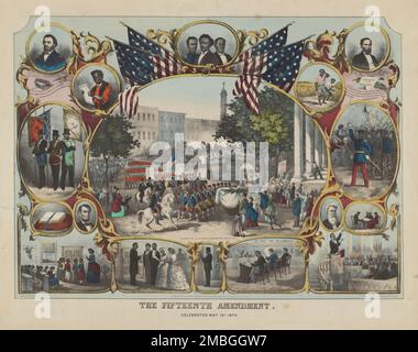 Il quindicesimo emendamento, 1870. Foto Stock
