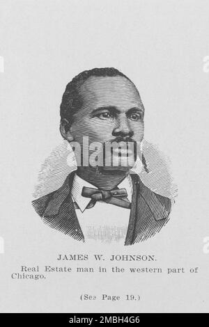 James W. Johnson; uomo immobiliare nella parte occidentale di Chicago, 1907. Foto Stock