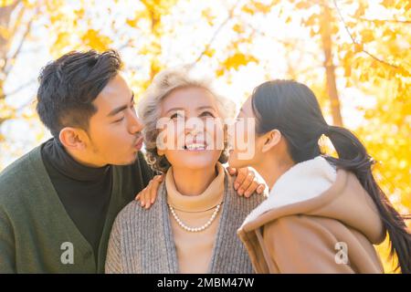 La famiglia felice Foto Stock