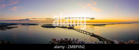 Vista panoramica della John Ringling Causeway Sarasota FL USA Foto Stock