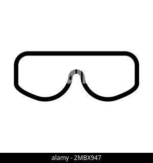 Icona della linea degli occhiali isolata su sfondo bianco. Icona sottile nera piatta sullo stile moderno. Simbolo lineare e tratto modificabile. Semplice e pixel perf Illustrazione Vettoriale