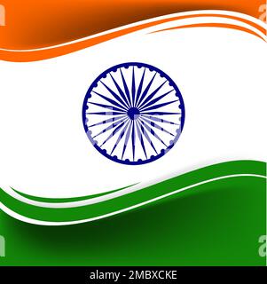 Indian Flag Independence Day Celebration Illustrazione Vettoriale