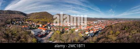 Foto aeree da Thale nelle montagne di Harz Foto Stock