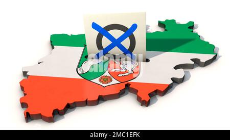 Immagine simbolica sul tema delle elezioni nella Renania settentrionale-Vestfalia Foto Stock