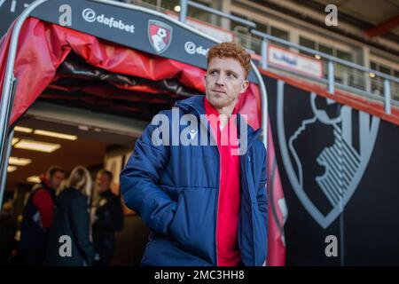 Bournemouth, Regno Unito. 21st Jan, 2023. Jack Colback #8 di Nottingham Forest arriva prima della partita della Premier League Bournemouth vs Nottingham Forest al Vitality Stadium, Bournemouth, Regno Unito, 21st gennaio 2023 (Photo by Ritchie Sumpter/News Images) a Bournemouth, Regno Unito il 1/21/2023. (Foto di Ritchie Sumpter/News Images/Sipa USA) Credit: Sipa USA/Alamy Live News Foto Stock