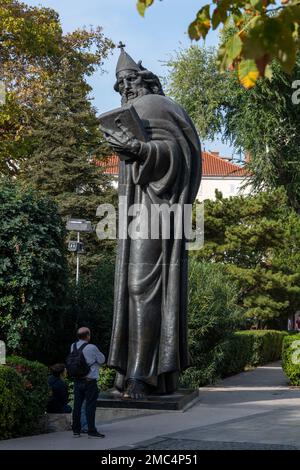 Statua di Gregorio di Nin, Vescovo medievale di Nin, Spalato, Croazia Foto Stock