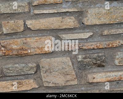 pareti rustiche e invecchiate, pareti esterne Foto Stock