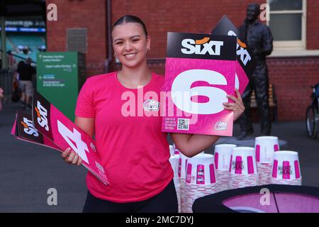 21st gennaio 2023; Sydney Cricket Ground, Sydney, NSW, Australia: Big Bash T20 League Cricket, Sydney Sixers contro Sydney Thunder; Sydney Sixers volontario Foto Stock