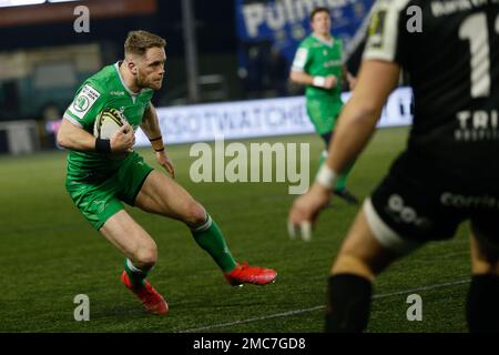 Alex Tait di Newcastle Falcons in azione durante la partita della European Challenge Cup tra Newcastle Falcons e Connacht Rugby a Kingston Park, Newcastle, sabato 21st gennaio 2023. (Credit: Chris Lishman | NOTIZIE MI) Credit: NOTIZIE MI & Sport /Alamy Live News Foto Stock