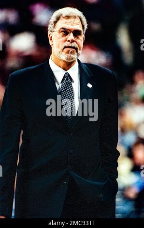 NBA Basketball Phil Jackson, Head Coach, LA Lakers Foto Stock