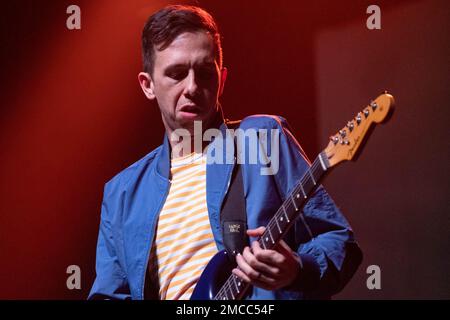 Brixia, Italia. 07th Apr, 2022. Cory Wong, cantautore e chitarrista americano, sul palco durante le sue esibizioni dal vivo per ''Fall Tour 2022'' 9th Aprile 2022 al Gran Teatro Morato di Brixia (Foto di Roberto Tommasini/NurPhoto) Credit: NurPhoto SRL/Alamy Live News Foto Stock