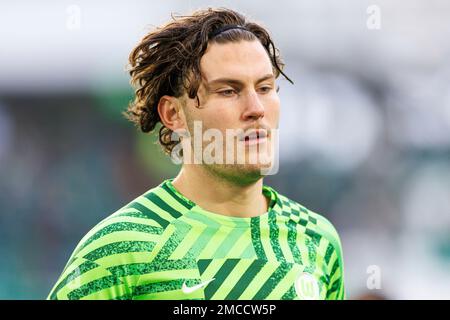 Wolfsburg, Germania. 21st Jan, 2023. Primo : 01/21/2023, calcio, campionato 1st, 1st Bundesliga, Stagione 2022/2023, VfL Wolfsburg - SC Freiburg Mattias Svanberg (VFL Wolfsburg) ritratto, Credit: dpa/Alamy Live News Foto Stock