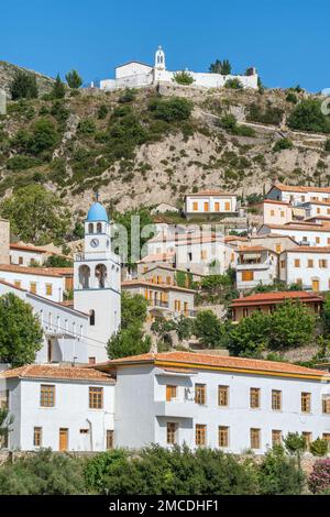 Chiesa di San Spyridon nella città di Dhermi, Albania. Foto Stock