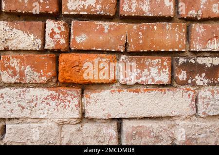 Il vecchio muro di mattoni di close-up Foto Stock