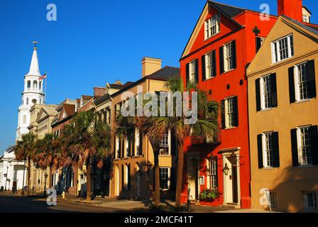 Row Homes vicino al Four Corners, Charleston South Carolina Foto Stock