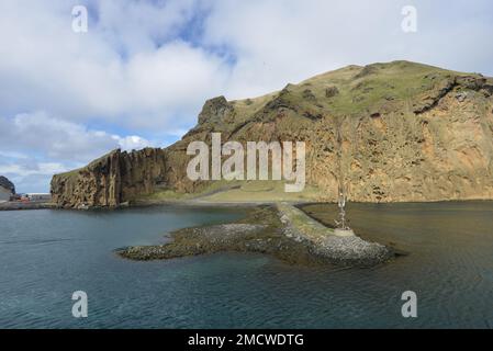 Vestmannaeyjar o Westman Islands in inglese, è un arcipelago al largo della costa meridionale dell'islanda. Foto Stock