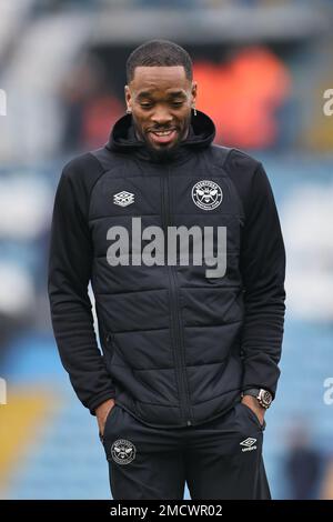 Ivan Toney di Brentford ha camminato il campo prima della partita della Premier League tra Leeds United e Brentford a Elland Road, Leeds, domenica 22nd gennaio 2023. (Credit: Pat Scaasi | MI News ) Credit: MI News & Sport /Alamy Live News Foto Stock