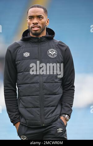 Ivan Toney di Brentford ha camminato il campo prima della partita della Premier League tra Leeds United e Brentford a Elland Road, Leeds, domenica 22nd gennaio 2023. (Credit: Pat Scaasi | MI News ) Credit: MI News & Sport /Alamy Live News Foto Stock