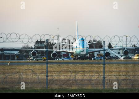 Air Force One Visit, aeroporto di Rzeszow, presidente degli Stati Uniti, Jasionka, Polonia Foto Stock