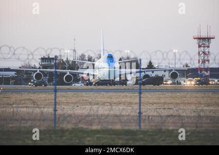 Air Force One Visit, aeroporto di Rzeszow, presidente degli Stati Uniti, Jasionka, Polonia Foto Stock