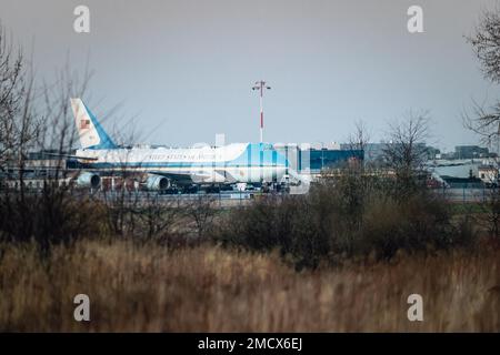 Air Force One Visit, aeroporto di Rzeszow, presidente degli Stati Uniti, Jasionka, Polonia Foto Stock