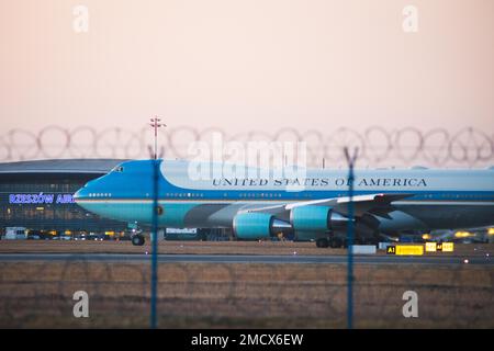 Air Force One Visit, aeroporto di Rzeszow, presidente degli Stati Uniti, Jasionka, Polonia Foto Stock