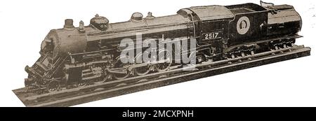 Una locomotiva tipo Prairie americana (illustrazione 1930). Foto Stock