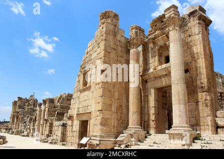 Giordania - Tempio di Jerash delle rovine di Artemis Foto Stock