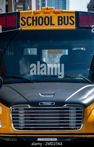 Canadian School Bus, Toronto, Ontario, Canada Foto Stock