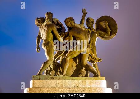 Veduta del Monumento ai Caduti, Trieste, Italia Foto Stock