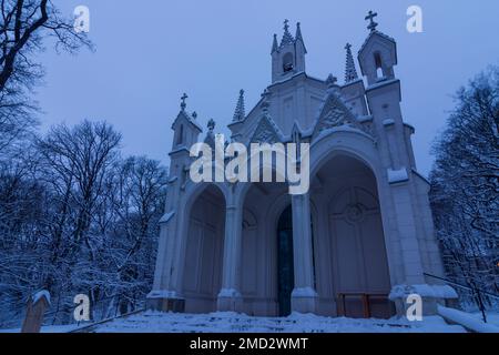 Wien, Vienna: Cappella Sisi, neve nel 19. Döbling, Vienna, Austria Foto Stock