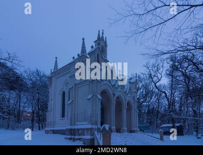 Wien, Vienna: Cappella Sisi, neve nel 19. Döbling, Vienna, Austria Foto Stock