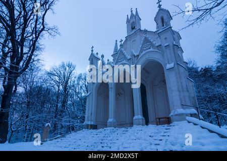 Wien, Vienna: Cappella Sisi, neve nel 19. Döbling, Vienna, Austria Foto Stock